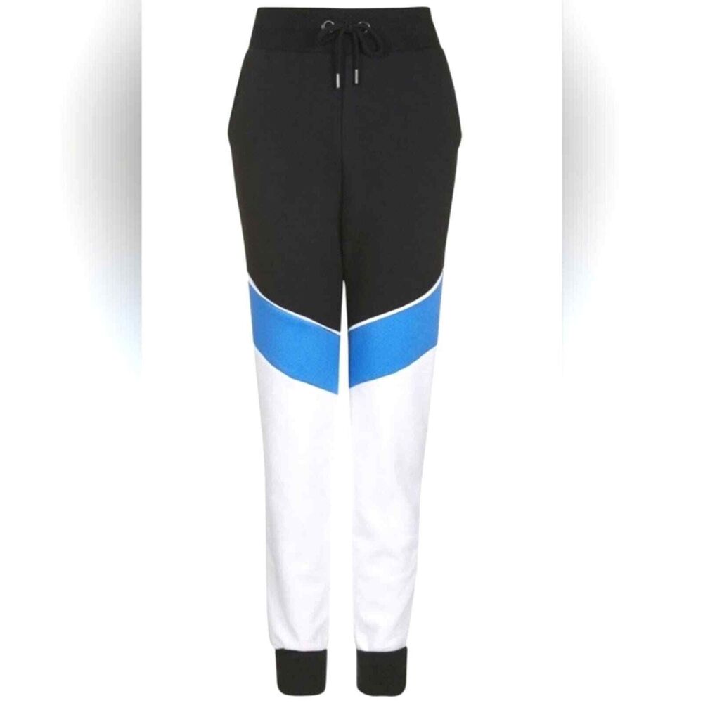 Ivy Park Tri Colorblock Tailored Joggers Sweatpants Women Small Black Blue White
